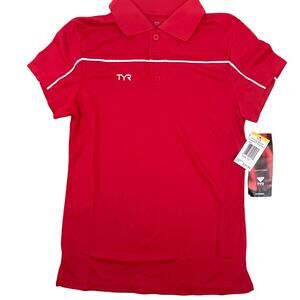 TYR Women's Alliance Tech Polo Shirt- Red Textured - TPOC6A - Size XXS - $40